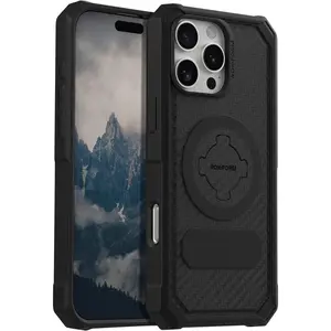 Rokform Rugged Case Compatible with iPhone 16 Pro Max, Magnetic Cover (Black)