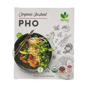 BIG GREEN Organic Pho Noodles - Gluten-Free Vietnamese Rice Noodles, Quick Cook (5 Mins), 6 Servings, 300g Pack