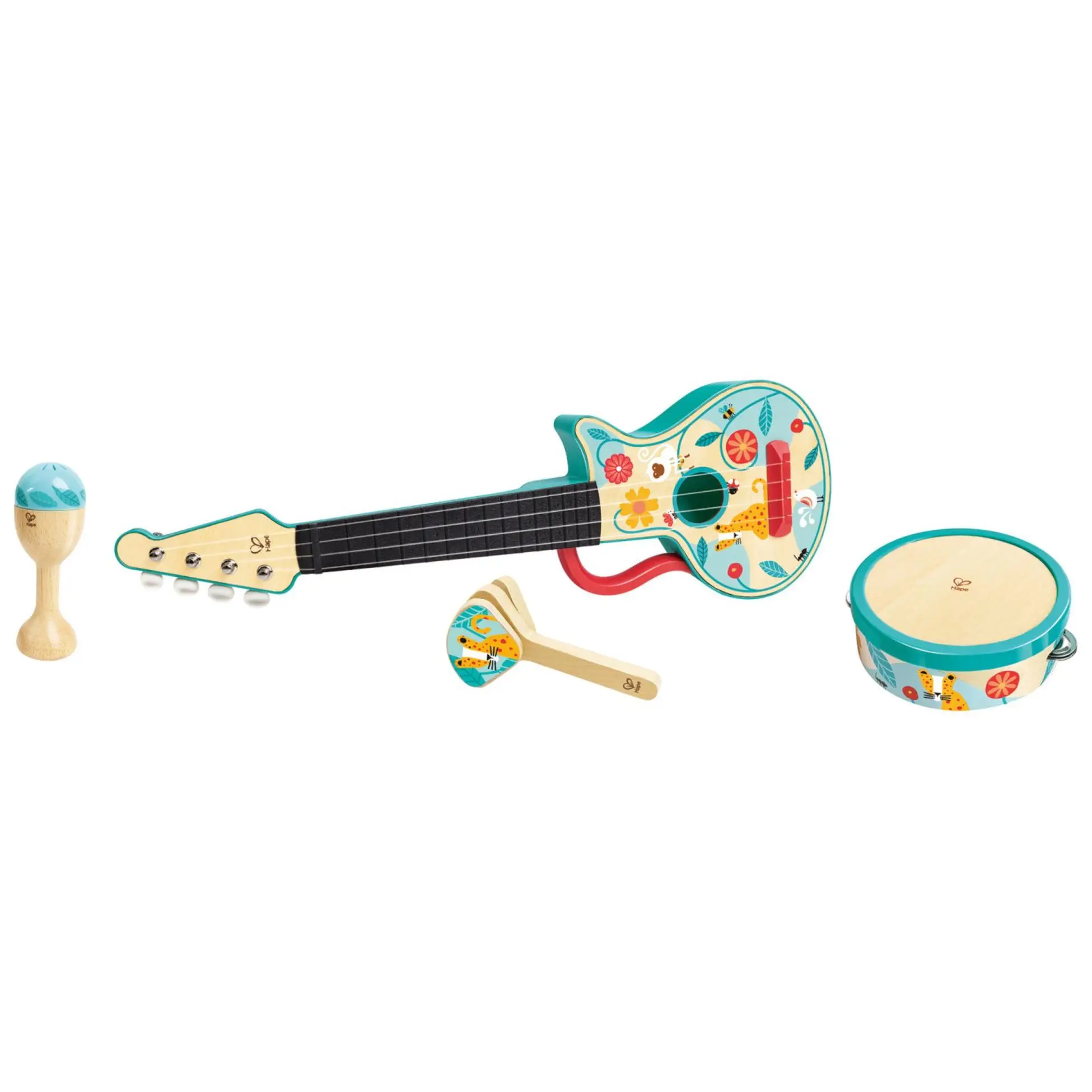 Hape 4-In-1 Wooden Ukulele Set