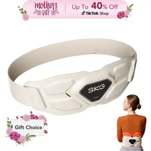 SKG W9 Pro Lower Back Massager, Adjustable Cordless Heating Pad Vibrating Back Massager Waist Lumbar Belt, Gifts for Mom Dad Men Women Comfort
