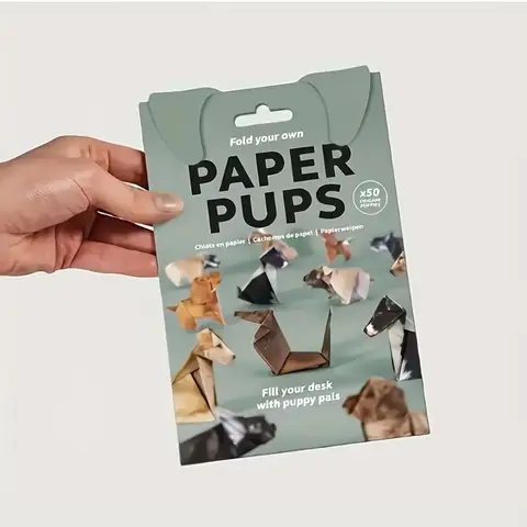 50pcs/1set Paper Cats & Dogs Origami Kit for Adults Step-by-Step 3D Paper Craft Set with 50+ Folded, Dinosaur Models, Origami Booklet - Home & Office Decor Art Activity Art Crafting Kit (No Glue/Easy Assembly) Craft Supplies Craft Kits