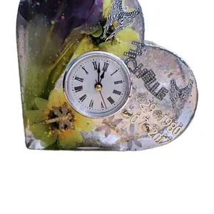 Heart Shape Memorial Mantle Clock - Perfect for Remembrance Decorative