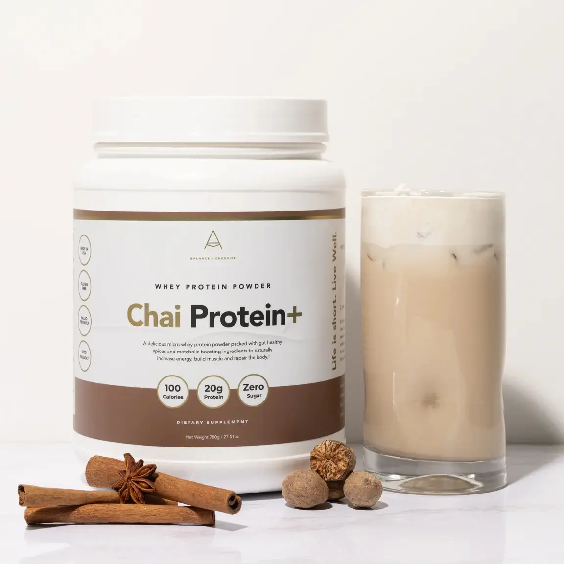 Amy MD Wellness Chai Protein+ Powder Supplement Drink