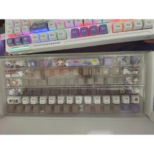 122Keys Anime Blue Archive Tsukatsuki Rio Computer Keycap Gaming Keyboard Keycaps Game Mechanical Keyboard Keycap Made 68 75 108