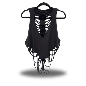 TheDriveClothing ROAD RASH BLACK CROP TANK TOP 3.0 - ROADRASH COLLECTION, Handcrafted, Custom Cuts, Unisex Sizing, 100% Ring-Spun Cotton, Vintage Look