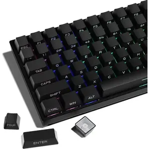 PBT Keycaps Side Print Double Shot Shine Through 105 Keys Set OEM Profile for Mechanical Keyboard High Quality Durable Gaming Keycaps Minimalist Design