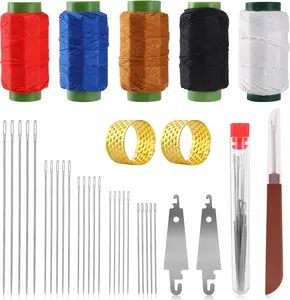 37PCS Large Eye Sewing Needles Kit – Stainless Steel Hand Sewing Needles Set with Needle Threader & Thimble for Easy Threading, Mending & DIY Sewing