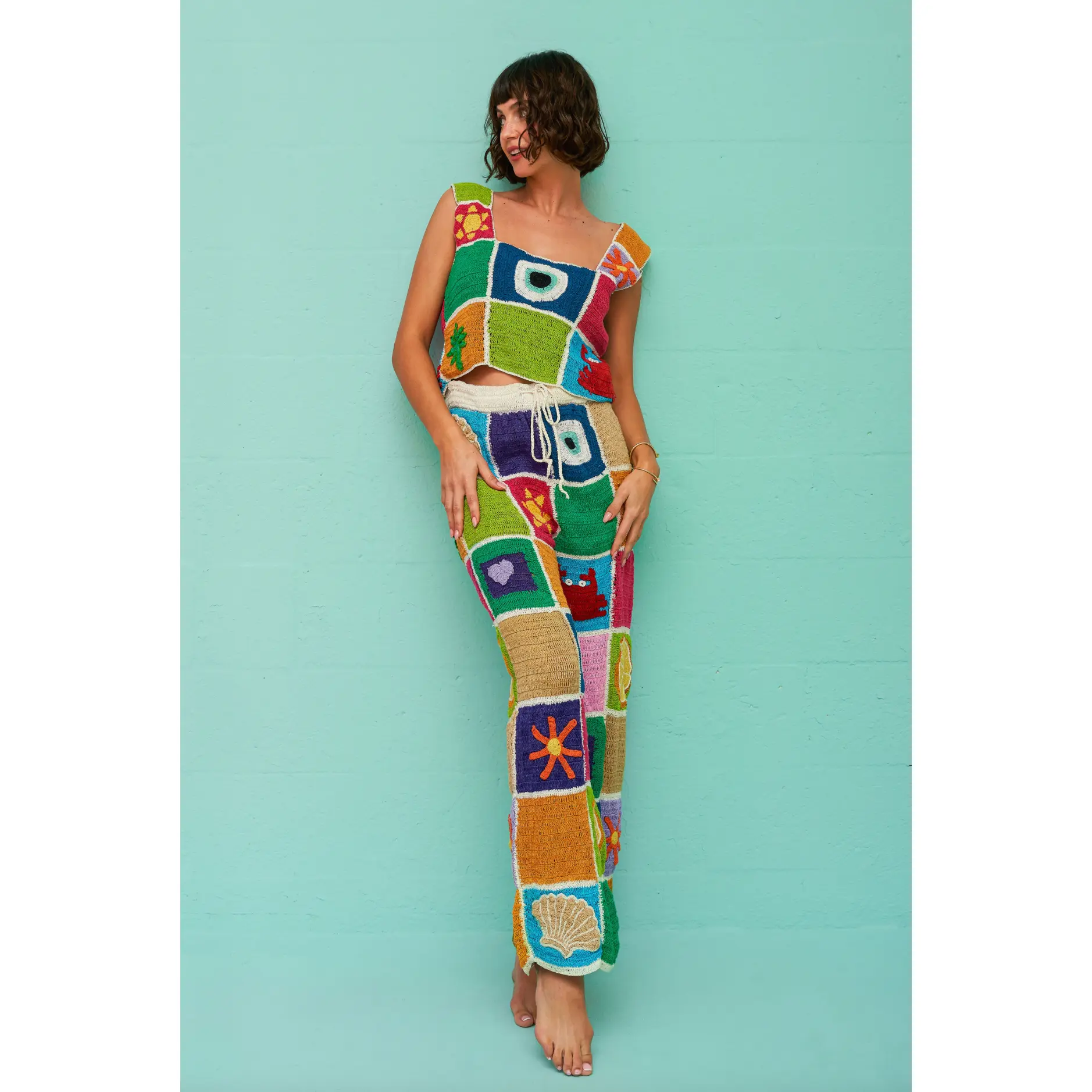 Crochet Patchwork Pants Crochet Patchwork Pants