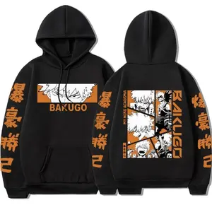 My Hero Academia Anime Men Women Fashion Hoodie Bakugou Katsuki Casual Pullovers Oversized Long Sleeve Sweatshirt Streetwear