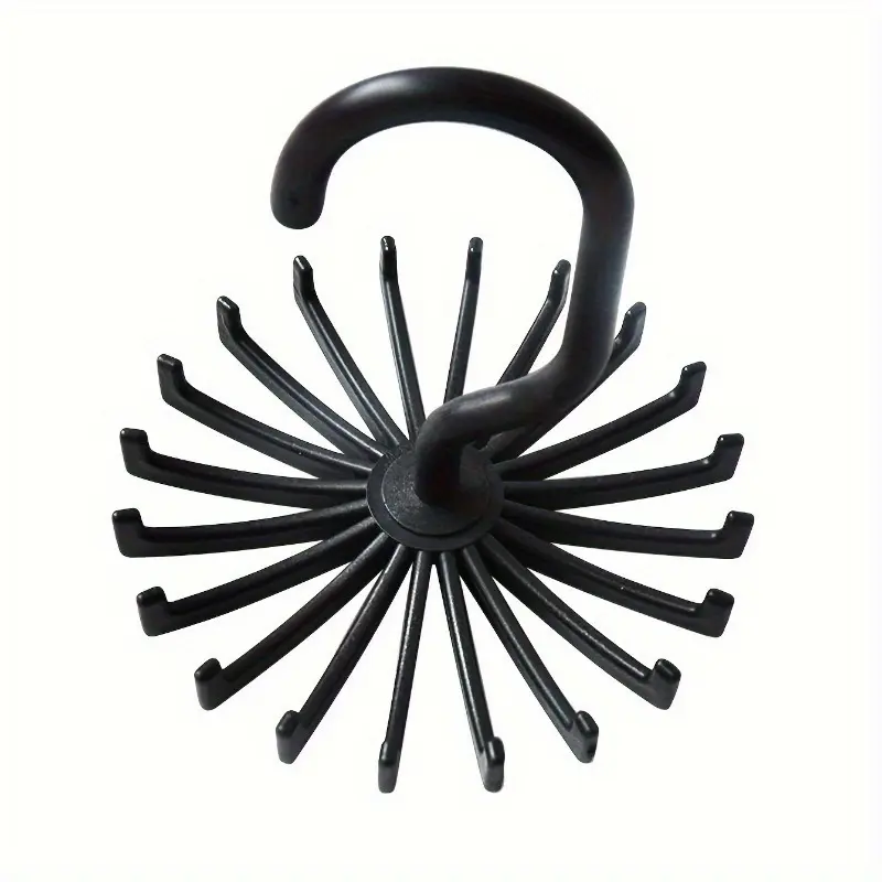 1pc Rotating scarf and tie hanger, anti slip plastic multifunctional accessory hanger, Rotatable clothes hanger