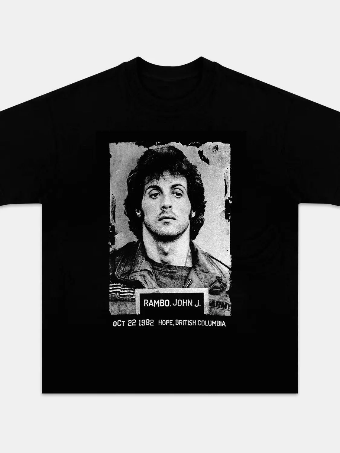 RAMBO FIRST BLOOD T-shirt, Unisex Vintage Crew Neck Regular Fit Cotton Fabric Casual Comfort Breathable Short Sleeve Funny T-shirts Fashion Men&Women's Top for Streetwear 091603