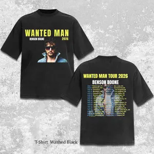 Wanted Man Tour 2026 Shirt, Concert Tshirt,Summer Music Lover Gift Tee, Vintage Music Merch Shirt, Retro 90s Music Style, New Tour 2026 Gift For Fans Classic