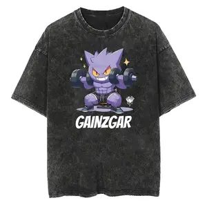 Pokemon Gengar Gainzgar Tee | Fun Gym Design | Vintage Graphic T-Shirt | Perfect Gift for Men & Women