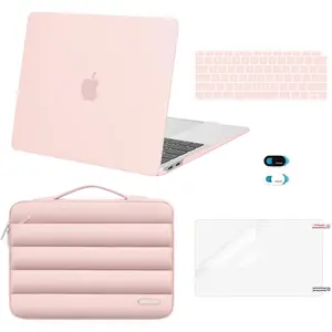 MOSISO 13-inch MacBook Air Case 2022 2021 2020 2019 2018 A2337 M1 A2179 A1932 Plastic Hard Case Puffy Sleeve Bag Keyboard Skin Webcam Cover Screen Protector