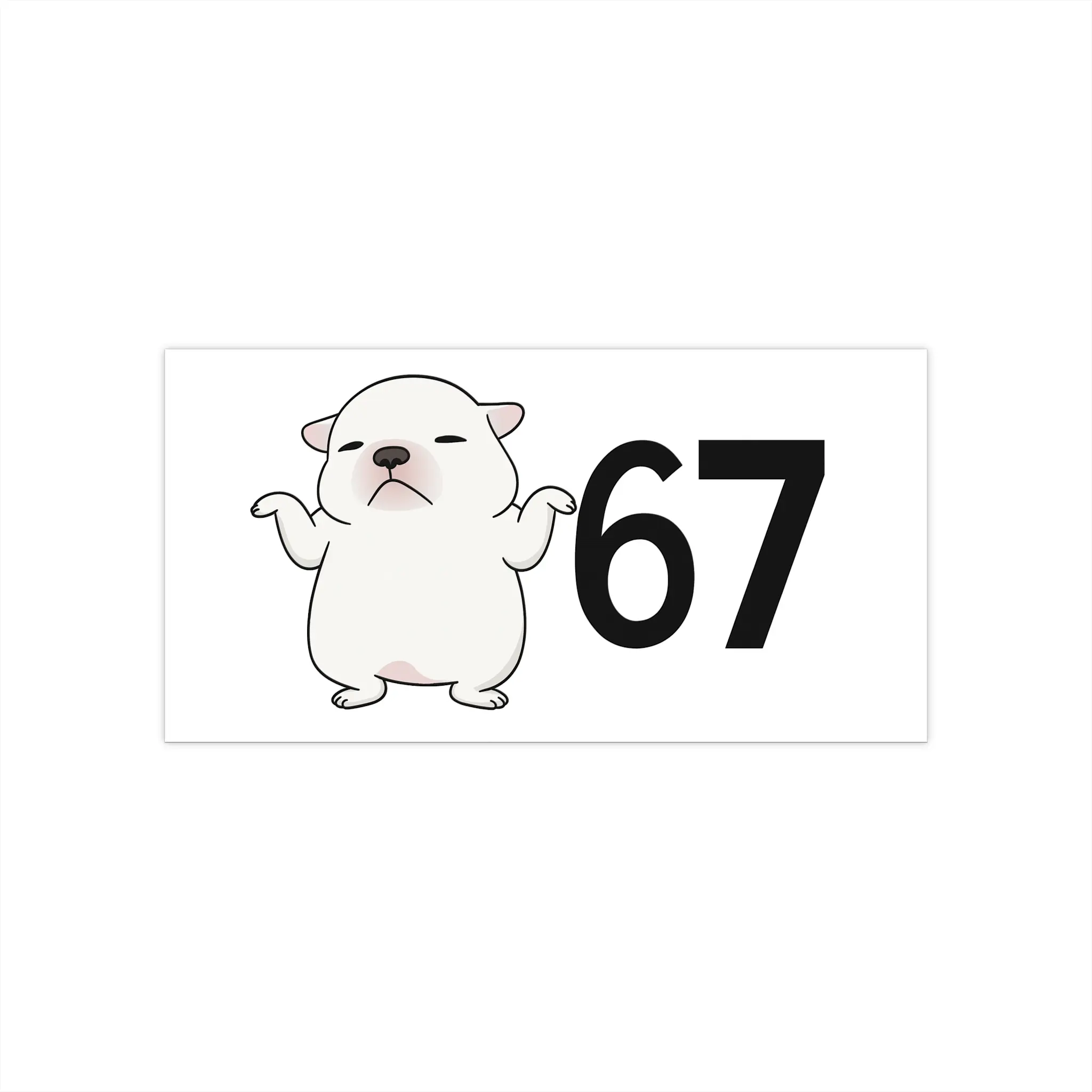 Cute Pibble 67 Bumper Sticker | Vinyl Car Decal