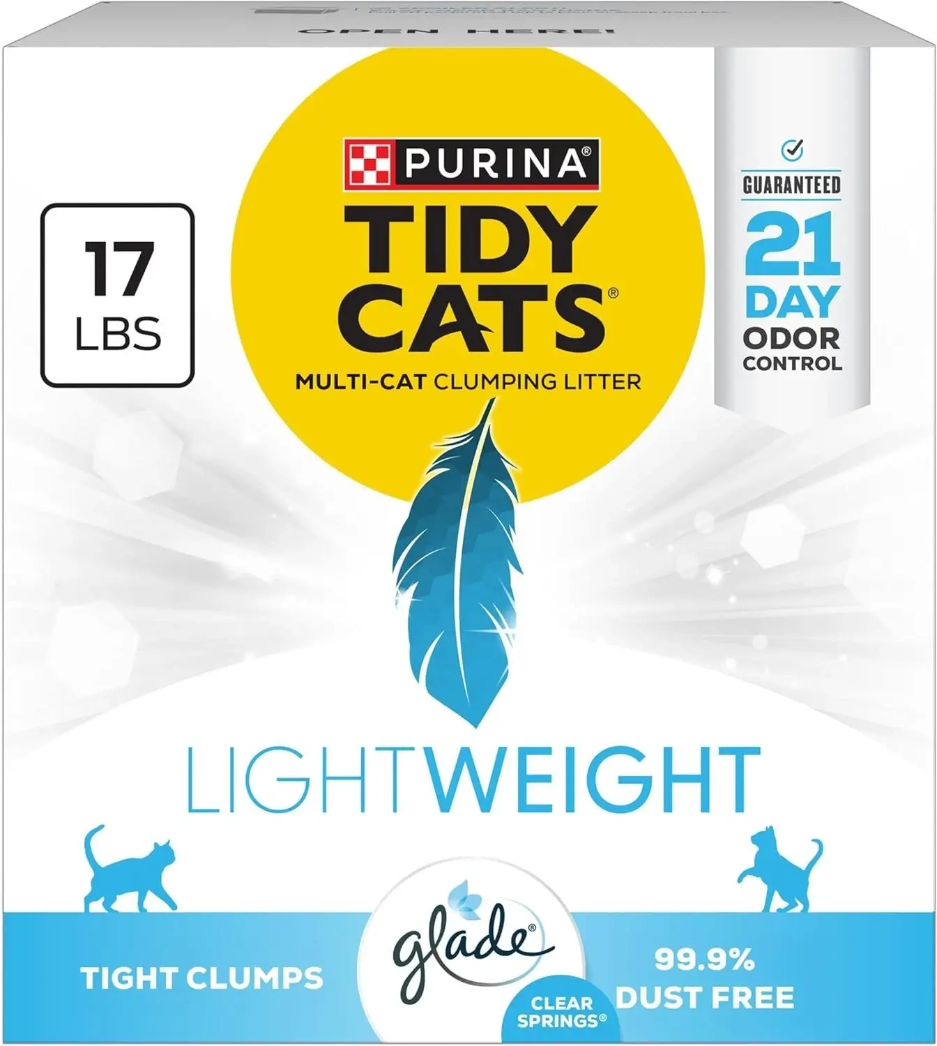 Purina Tidy Cats LightWeight With Glade Clear Springs Multi-Cat, Clumping, Low