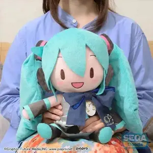 32Cm Kawaii Hatsune Miku Plush Doll Anime New Bow Miku Preciality Plush Pillow Sofa Ornaments Birthday Present Room Decoration