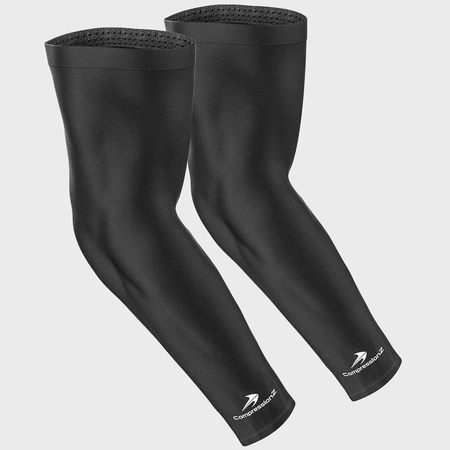 Youth Sports Arm Sleeves - 2-Count, Black, 85% Nylon 15% Spandex, Anti-Itch, No Skin Chafing, Snug Fit, Secure Hold, Wash With Odor Reduction, Improve Performance, Outdoor Arm Support Accessory For Recovery