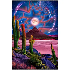 Cosmic Desert Portal -=Satin Posters