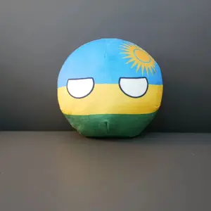 20/10cm The Republic of Rwanda Plush Toy Countryball Stuffed Doll Pendant Home Decoration