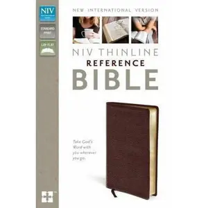 USED Book - NIV, Thinline Reference Bible, Bonded Leather, Burgundy, Red Letter Edition by Zondervan (Unknown) - english