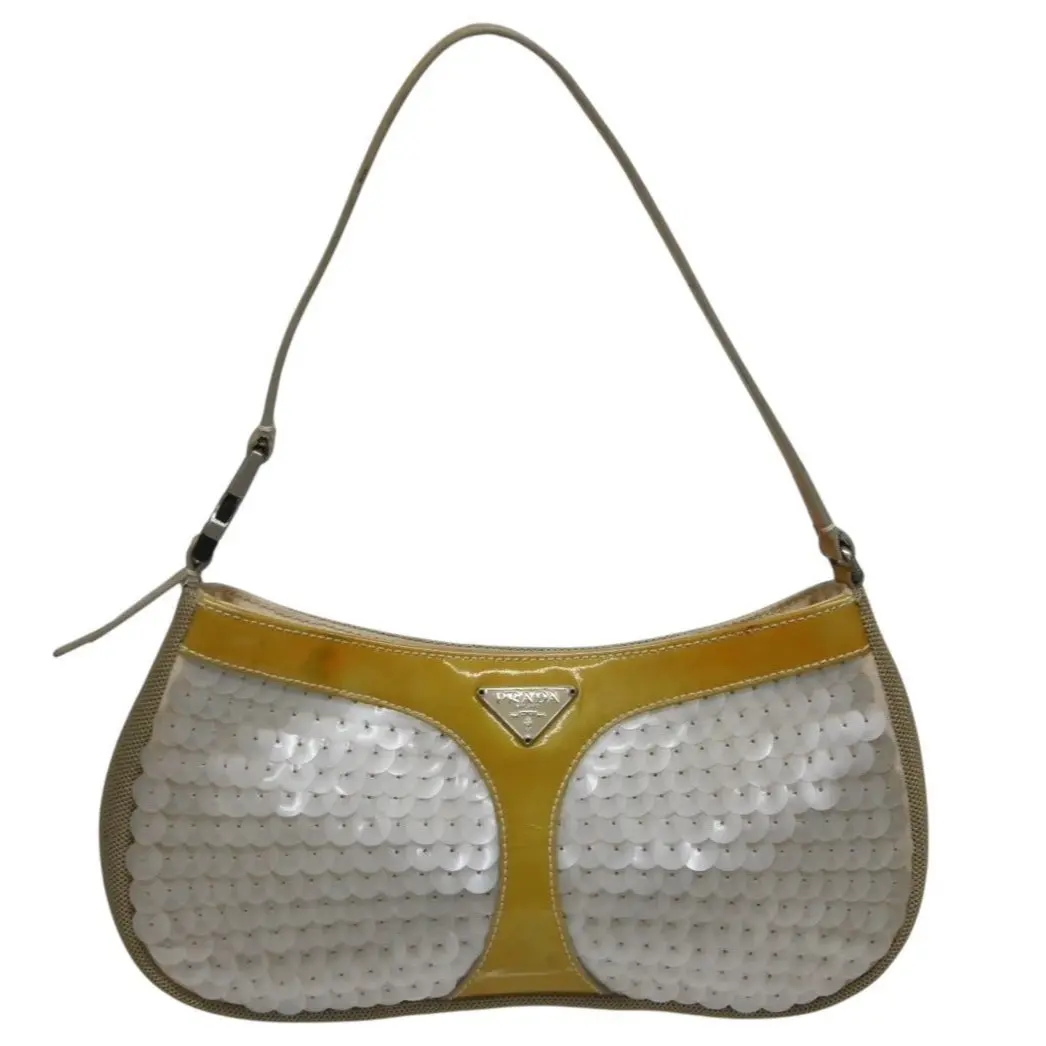 Pre-owned PRADA Leather Shoulder Bags Sequin Shoulder Bag