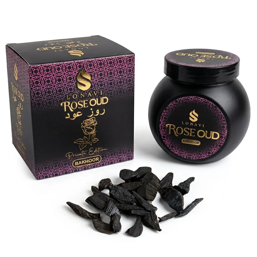 Rose Oud Bakhoor Incense Chips — Sonavi 40g Floral Heart Ritual Blend