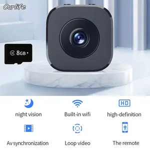 HD 1080P Mini Camera with WiFi, Compact Wearable Body Camera, Night Vision & Audio, Rechargeable Battery, 8g Memory Card