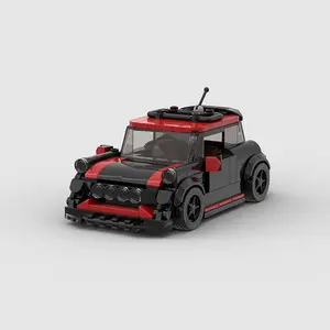 245pcs Red & Black Brick Compact Car Model – Buildable Small Car Kit, Perfect Christmas, Thanksgiving, Anniversary Gift for Kids & Car Lovers, Display & Collectible Toy Building Block Sets