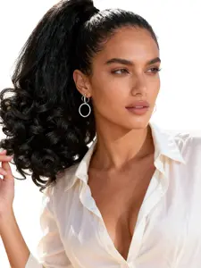 Ponytail Extension,14" Curly Drawstring Ponytail for Women Yaki Curly Synthetic Hairpiece Hair Extension Pony Tails for Women