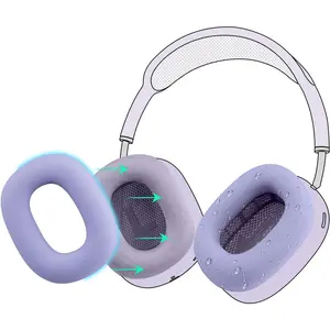 Ear Pads Cover Protector for AirPods Max Headphones Cushions, Sweatproof, Easily Washable, Rugged Durability - Purple