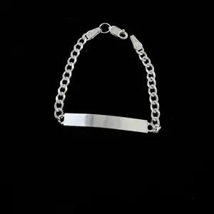 925 Silver Baby Cuban ID Bracelet