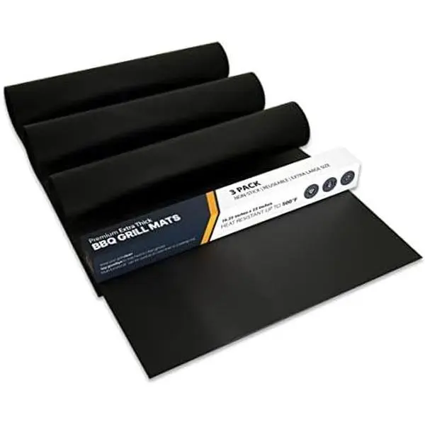 Grill Mats for Outdoor Grill Mat (3 Pack) -  Heat-Resistant Grilling Mats for Outdoor Grill, Non Stick Grill Matt, Easy Clean BBQ Mats for Outdoor Grills