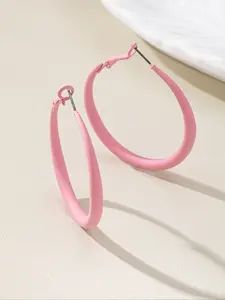 Women's Fashionable Simple Large Hoop Earrings, Unique Design Minimalist Style Statement Jewelry, Trendy Ear Accessories for Daily Wear