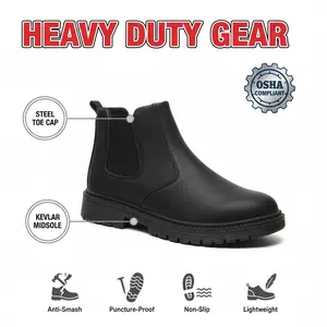 Maritime Workwear Splash-proof Smash-proof Puncture-proof Breathable Safety Shoes Unisex Chef Work Shoe Waterproof Anti-slip Durable Outdoor Comfortable Men Women Slip Resistant Shipyard Sneakers Sailor Footwear Heavy Duty Port Boots Equipment Pro