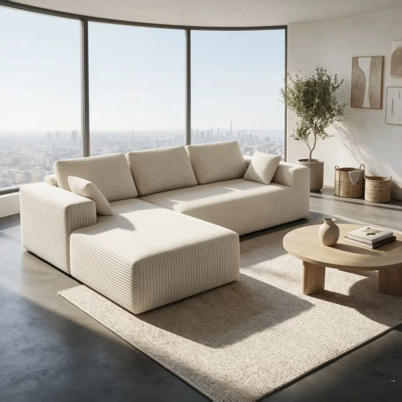 Couch Sectional T-Shape Cloud L-Shaped Convertible Sofa with Multiple Modules Space Saving Loveseat Living Room Sofa outdoorfun Corduroy Modular boneless Modern Upholstered Sofa bean bag cloud couch sleeper sofa