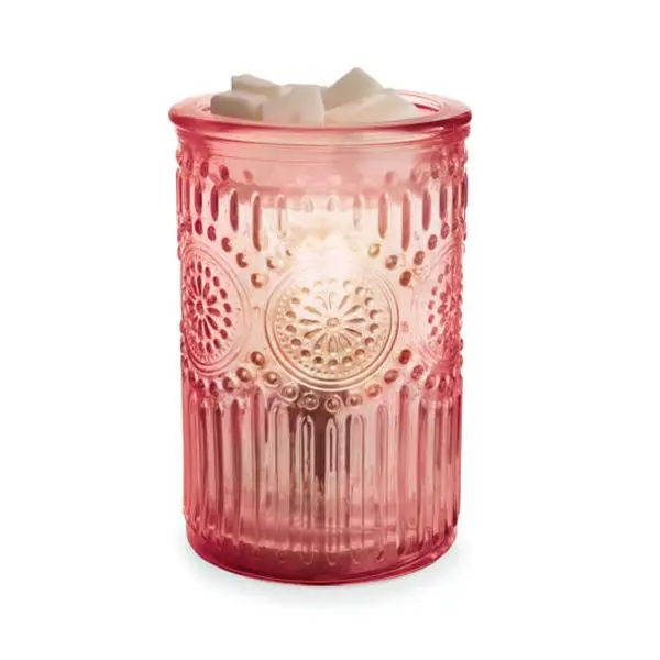 Vintage Pink Parisian Glass Candle Warmer