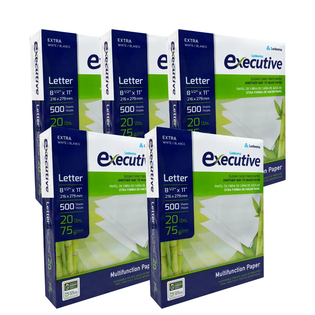 UOFFICE Multipurpose Copy Printer Paper 8.5 x 11 20 lbs White 2500 Sheets 5 Reams Ideal for Printing Copying and Faxing