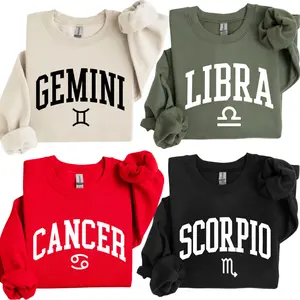 [ NEW ] FULL 12 ZODIAC Classic Symbol Sweatshirt Collection – Vintage Astrology Graphic Sweatshirt, Horoscope Sign Pullover for Men & Women, Cozy Star Sign Sweatshirt Gift for Zodiac Lovers