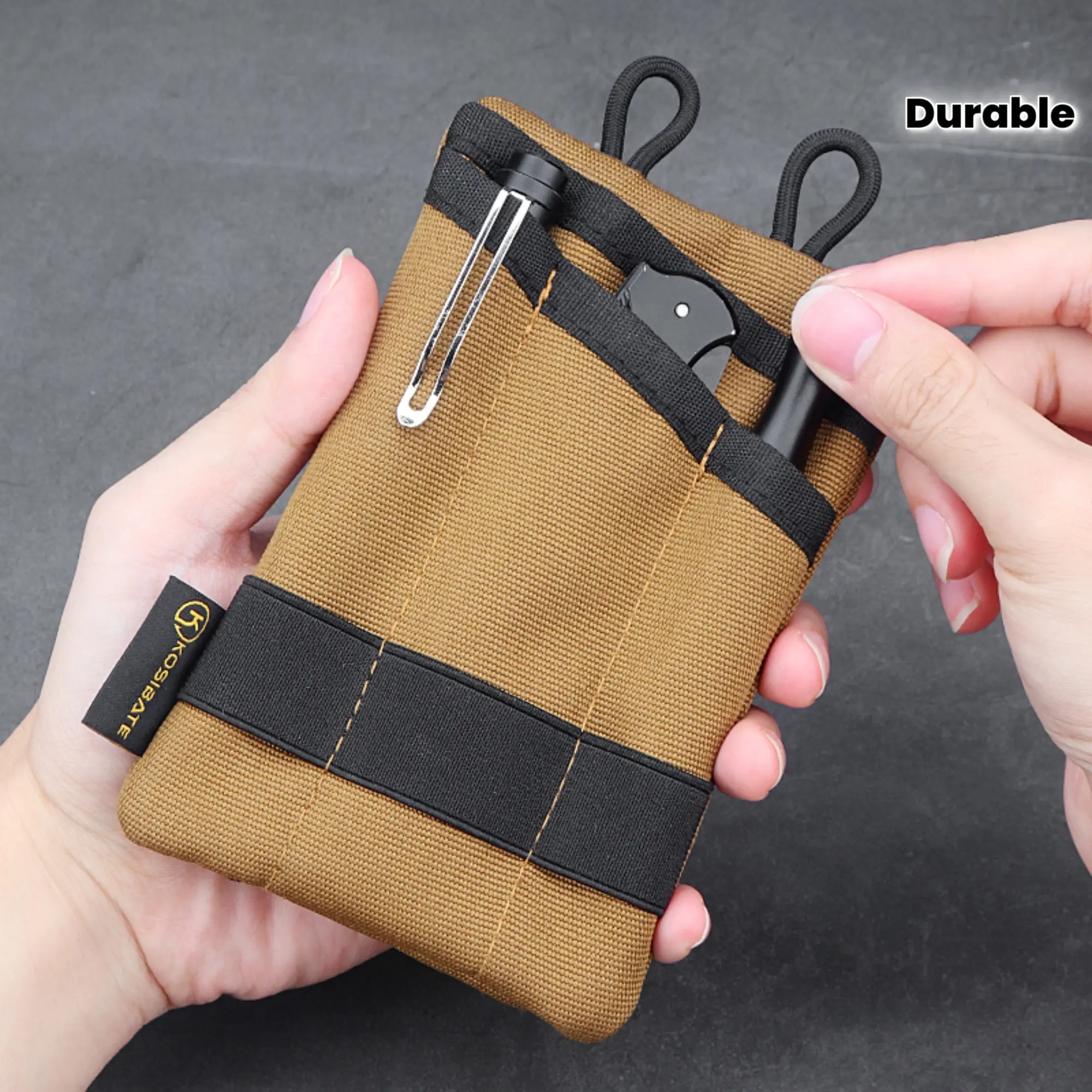 Ultra Thin Mini Tool Storage Bag, Compact EDC Pocket, Convenient Tool Pockets, Suitable for Flashlights, Cards, Keys - Ideal Gift for Daily Use and Special Occasions