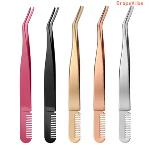 2Pcs Professional Eyelash Tweezers & Curling Clip, Practical Beauty Makeup Tool for Daily Cosmetic Use, Ideal Gift for Sports & Outdoor, Fan Shop, Gaming Enthusiasts