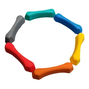 6-Piece Colorful Balance Beam Set, Anti-Slip Balance Blocks, Indoor Outdoor Fitness Equipment, Promotes Balance Coordination Strength
