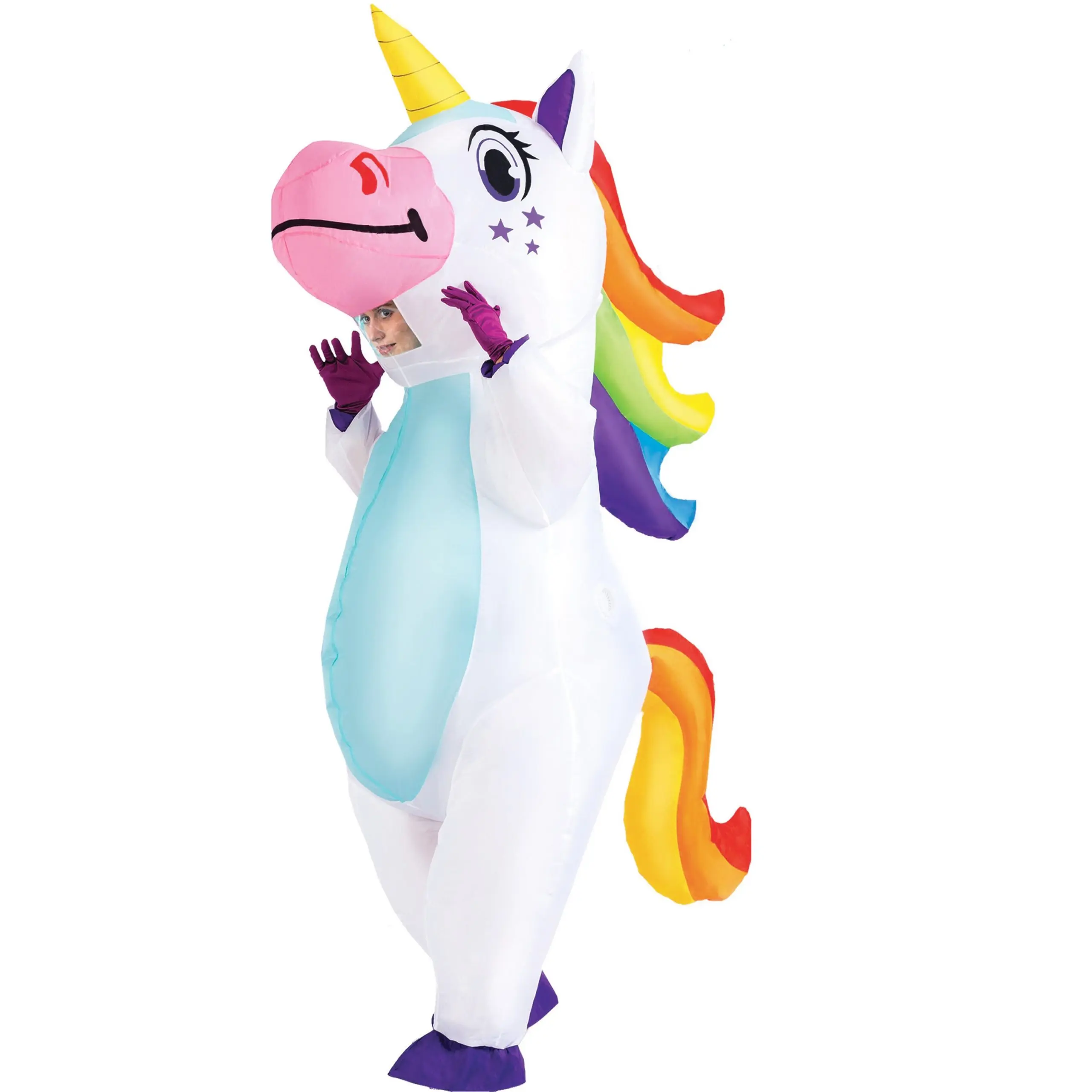 Adult Unisex Inflatable White Unicorn Halloween Costume Menswear Clothing Adult Unisex Inflatable White Unicorn Halloween Costume Menswear Clothing