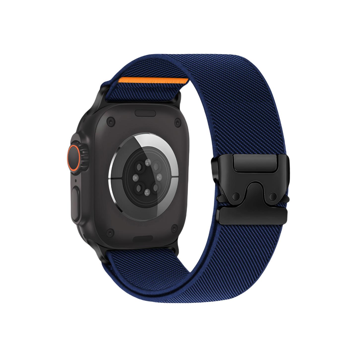 iWatch Band Parachute Buckle Nylon Stretchy Nylon Loop Strap Compatible With Ultra 3 Ultra 2 Ultra 49mm Series 11 10 9 8 7 6 SE 38mm 40mm 41mm 42mm 44mm 45mm 46mm Adjustable Comfortable Durable Lightweight Smartwatch Strap Daily