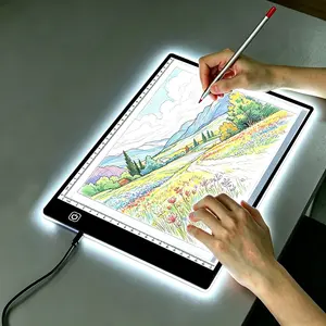 led drawing board diamond painting  A4(15.2×9.25 inch), LED light board for copying board, suitable office work, USB-powered LED tracing light pad,copy board drawing, streaming, sketching, multifunctional writing and office/drawing table, college canvas