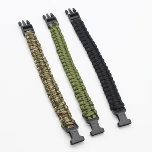 Outdoor Paracord 23cm Adjustable Cobra Weave Camping Multi-function Emergency Plaited Escape Survival Bracelet Climbing Tool
