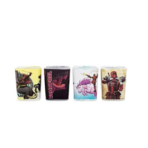 Marvel Deadpool 2-Ounce Mini Shot Glasses | Set of 4 Marvel Deadpool 2-Ounce Mini Shot Glasses | Set of 4