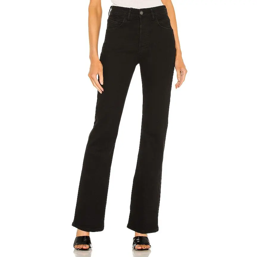 Free People French Girl Flare Jean in Misty Black