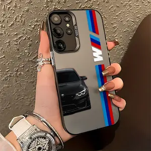 Fashion Red and Blue Sports Car B-BMW Phone Case Suitable for Samsung Galaxy S25,S24,,s23 s22,s,21, 20 FE Ultra Plus 4G 5g Anti Drop Matte Back Cover, Cute Phone Case, Smartphone Case, Mobile Cover, Stylish Phone Cover, Smooth Texture