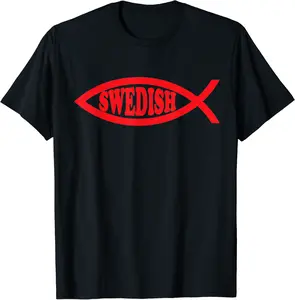 Swedish Fish Darwin Evolution Atheists Nonbeliever Gift T-Shirt - Nataliesa Shop 33B09J535ZRS